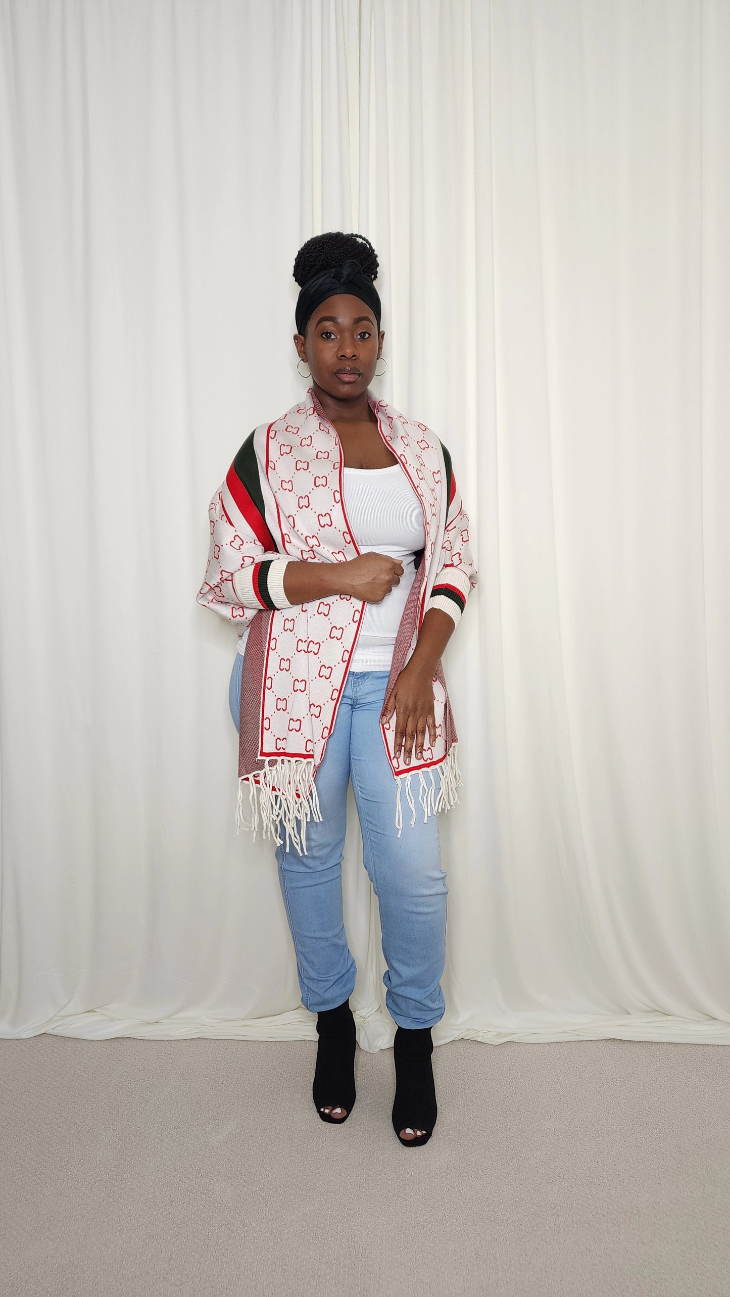 The Luxe Fringe Poncho- Cream