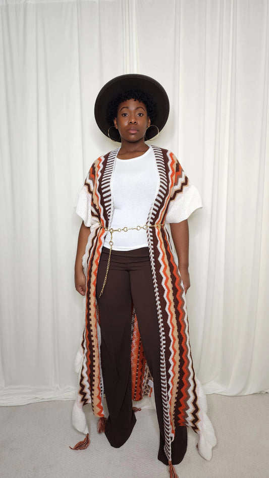 Brown/Orange Maxi Shawl