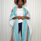 Turquoise Blue Cardigan w/ Bottom Tassels