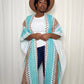 Turquoise Blue Cardigan w/ Bottom Tassels